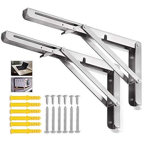 100 本物保証 折 L字型 金具 棚受け ステンレス 省スペースのdiy折りたたみテーブル 取付ねじ付き2セット 金具 吊り棚 折り畳み式 鋼折りたたみブラケットアクセサリー その他diy 業務 産業用品 Www We Job Com