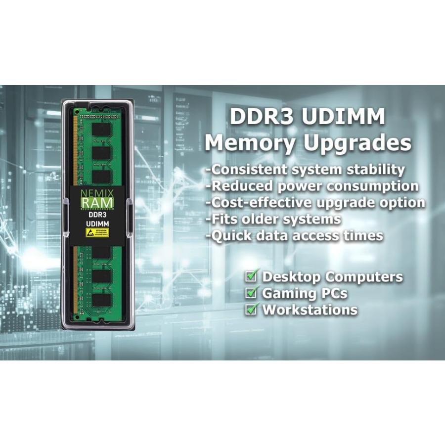 並行輸入品】 8GB (2X4GB) DDR3-1600MHz デスクトップメモリ 1Rx8 1.5V