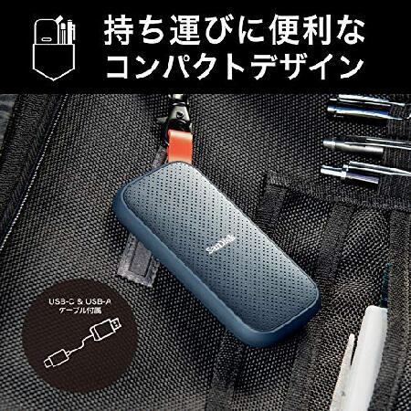 SanDisk SSD 外付け 2TB USB3.2Gen2 読出最大520MB/秒 SDSSDE30-2T00 