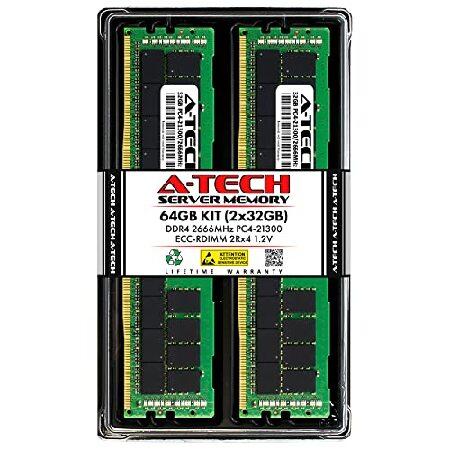 新品本物 A-Tech 64GB (2x32GB) RAM for Supermicro X10DDW-i | DDR4 2666MHz PC4-21300 E メモリー
