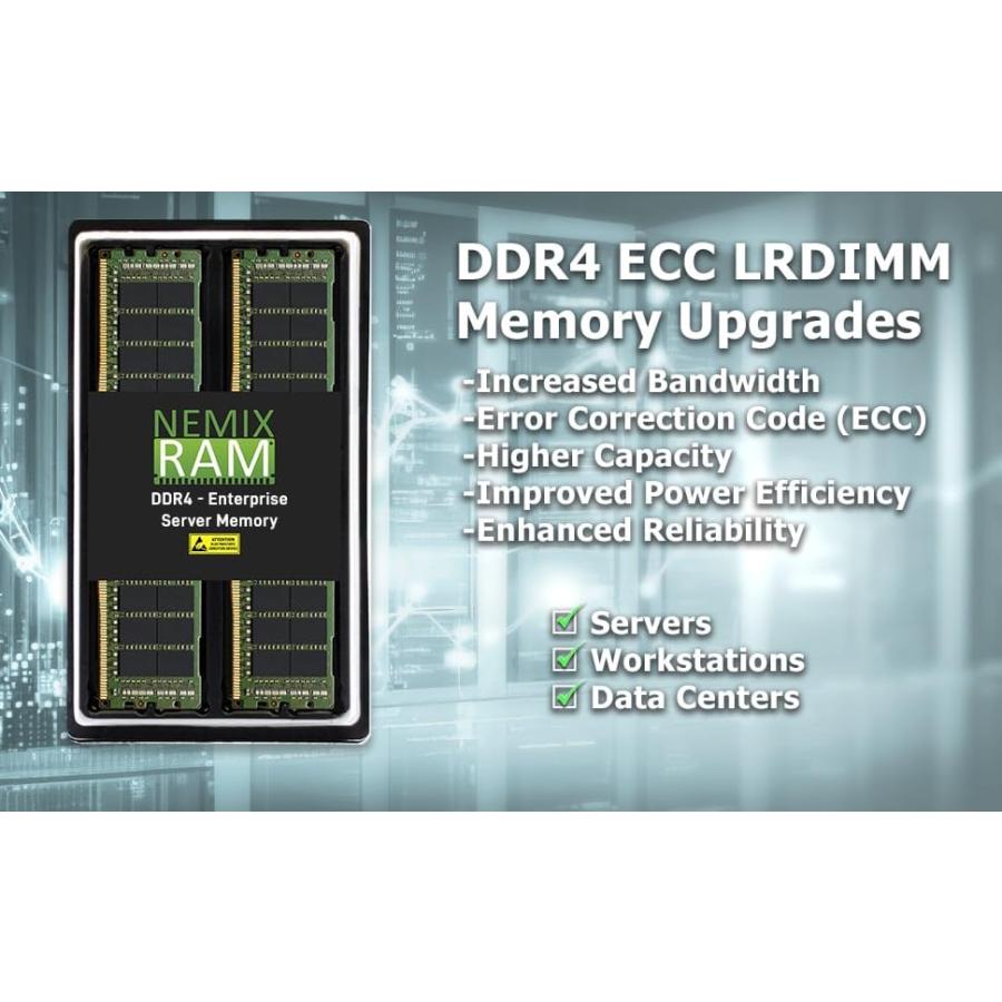 並行輸入品】 384GB (6X64GB) DDR4-2400MHz ECC LRDIMM サーバーメモリ