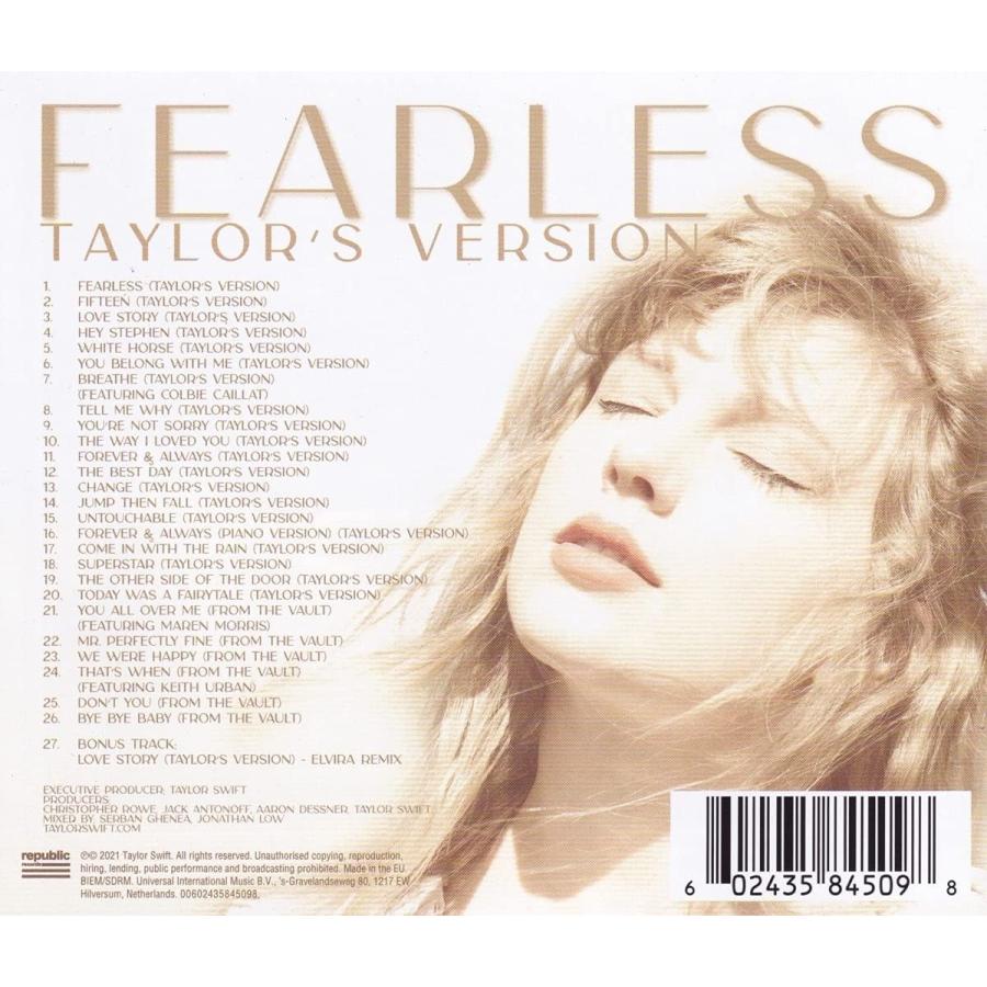 テイラースウィフト フィアレス CD アルバム TAYLOR SWIFT FEARLESS TAYLOR'S VERSION 2枚組 輸入盤 ALBUM 送料無料 テイラー・スウィフト｜qoo-online4-store｜02