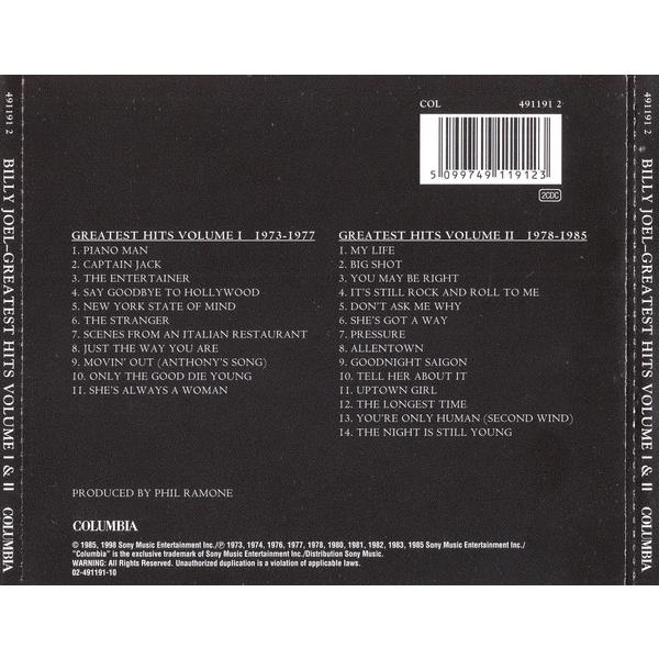 ビリージョエル ベスト CD アルバム BILLY JOEL GREATEST HITS VOLUME I & VOLUME II 2枚組 輸入盤 送料無料 ビリー・ジョエル ピアノマン｜qoo-online4-store｜02