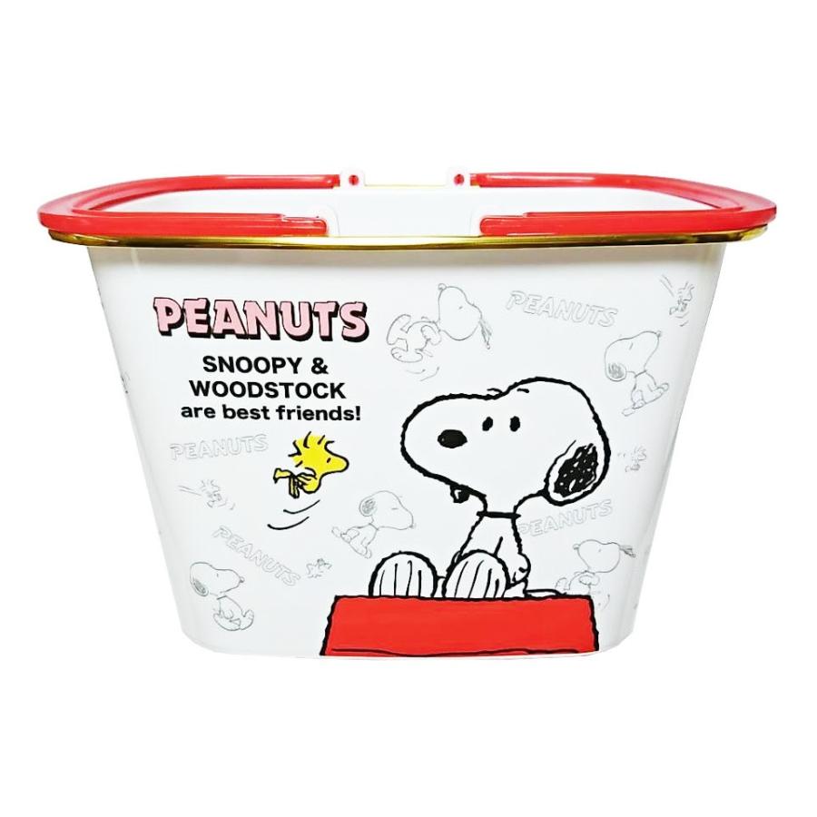 キャラクターグッズ ピーナッツ スヌーピー ウッドストック ホワイト 持ち手付き ダストボックス 収納 Qoo 通販 Yahoo ショッピング