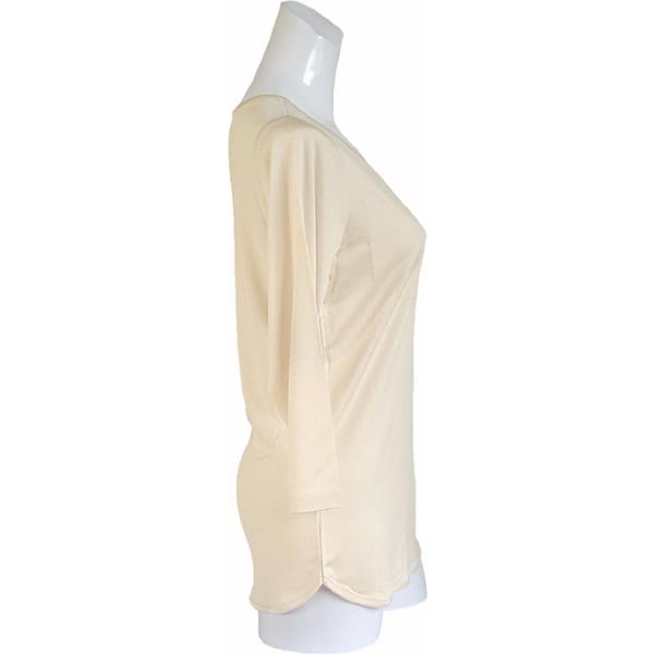 100％シルク　七分袖シャツ（ピーチ） |  | 02