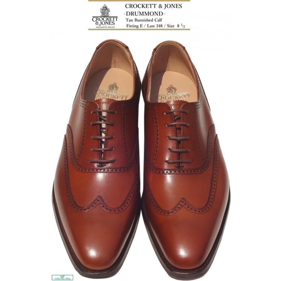 クロケットジョーンズ　 ウィングチップ　ブローグオックスフォードシューズ　348ラスト　CROCKETT&JONES　DRUMMOND Tan  Burnished 8ハーフ : qp-cj-drummond-tan8h : QP Collection Shop - 通販 -  Yahoo!ショッピング