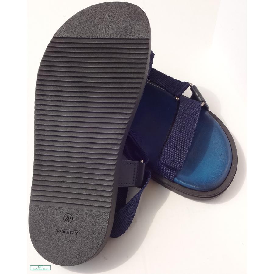 【美品】NEBULONIオープントゥ レザーサンダル 36 ネイビー 美品】NEBULONIオープントゥ レザーサンダル 36 ネイビー - メルカリ