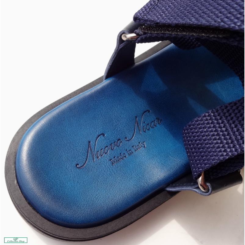 ヌオヴォニカール イタリア製 メンズレザーサンダル ブルー スポーツサンダル Nuovo Nicar 青｜qpshop-gifu｜09