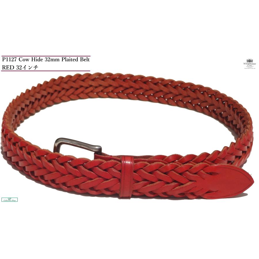 Whitehouse Cox ホワイトハウスコックス32mm 赤 メッシュレザー Whitehouse Cox ホワイトハウスコックス32mm 赤 メッシュレザー