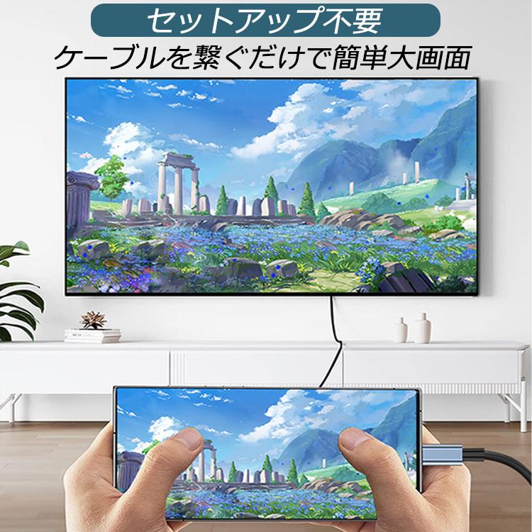 iPhone 【4K HD Type-C to HDMIケーブル】HDMI 変換ケーブル