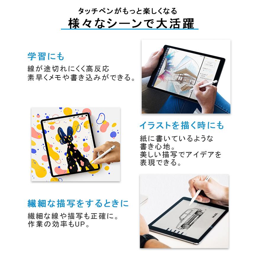 【紙のような書き心地】ペーパーライクフィルム iPad 保護フィルム 非光沢 iPad Air5 Air4 mini6 iPad 第 10 9 8 765 世代 iPad Pro 12.9 11インチ 指紋反射防止｜qrshoji｜18