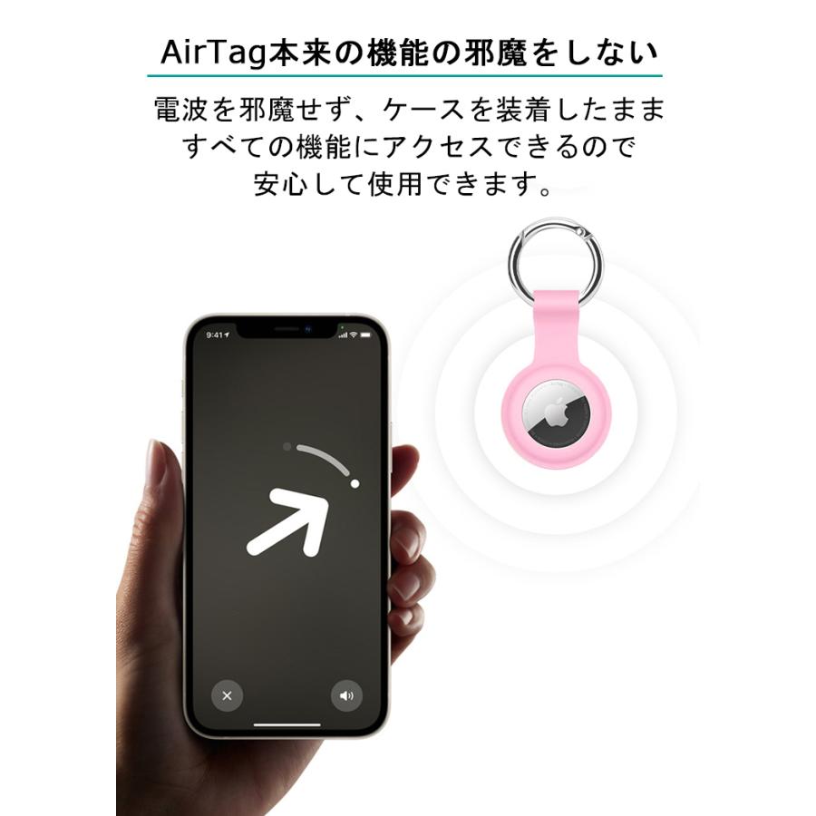 爆売り AirTagケース ブラック 1個 シリコン 鍵などエアタグがつけにくいものに