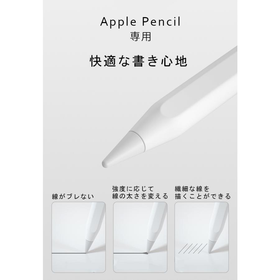 【3個入】Apple Pencil ペン先 チップ アップルペンシル キャップ 交換用ペン先 芯 iPad Pro Mini 第一世代 第二世代 第1世代 第2世代 ホワイト 白｜qrshoji｜06