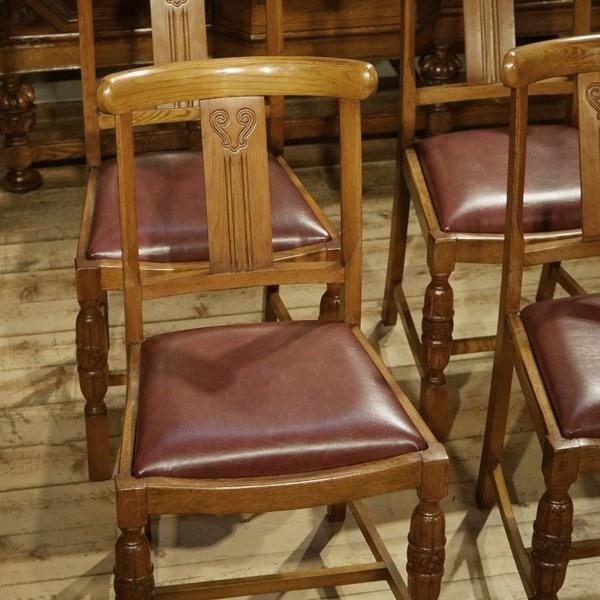 4脚セット☆英国イギリスアンティーク家具 バルボスレッグチェア 4脚セット☆英国イギリスアンティーク家具 バルボスレッグチェア