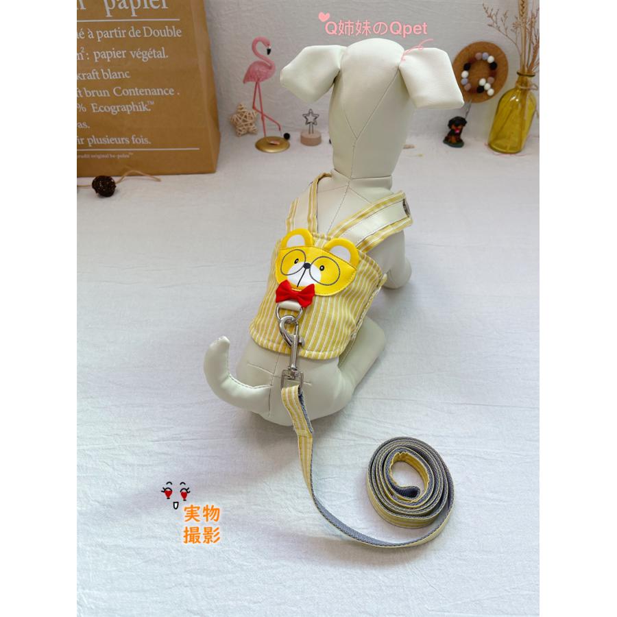 メール便送料無料 犬 ハーネス 犬用 ハーネス リード付 ペット ドッグ ハーネスとリード ウサギ 恐竜 熊 可愛い 小型犬 犬服 散歩 お出かけ 08 08 Q姉妹のqpet 通販 Yahoo ショッピング