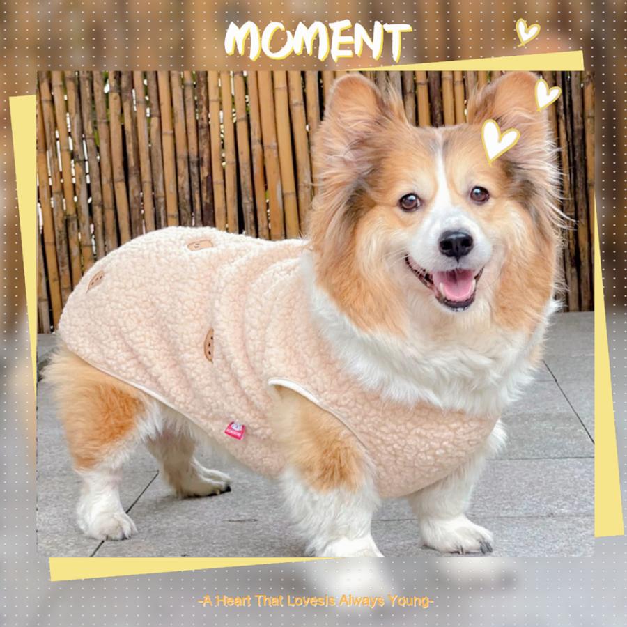 当店人気No.1】犬 犬服 秋冬 ベスト パーカー 背中ボタン開き ペット服 