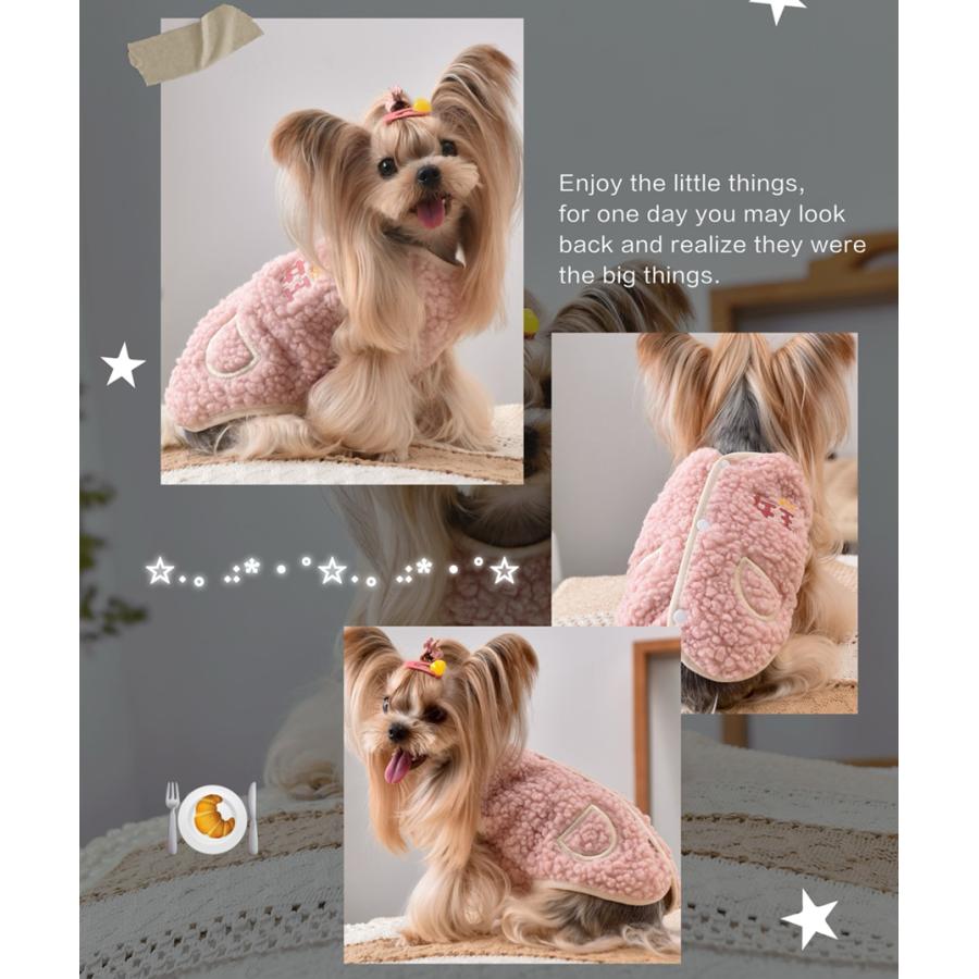 当店人気No.3】爆買 犬 犬服 秋冬 洋服 ベスト パーカー 背中ボタン