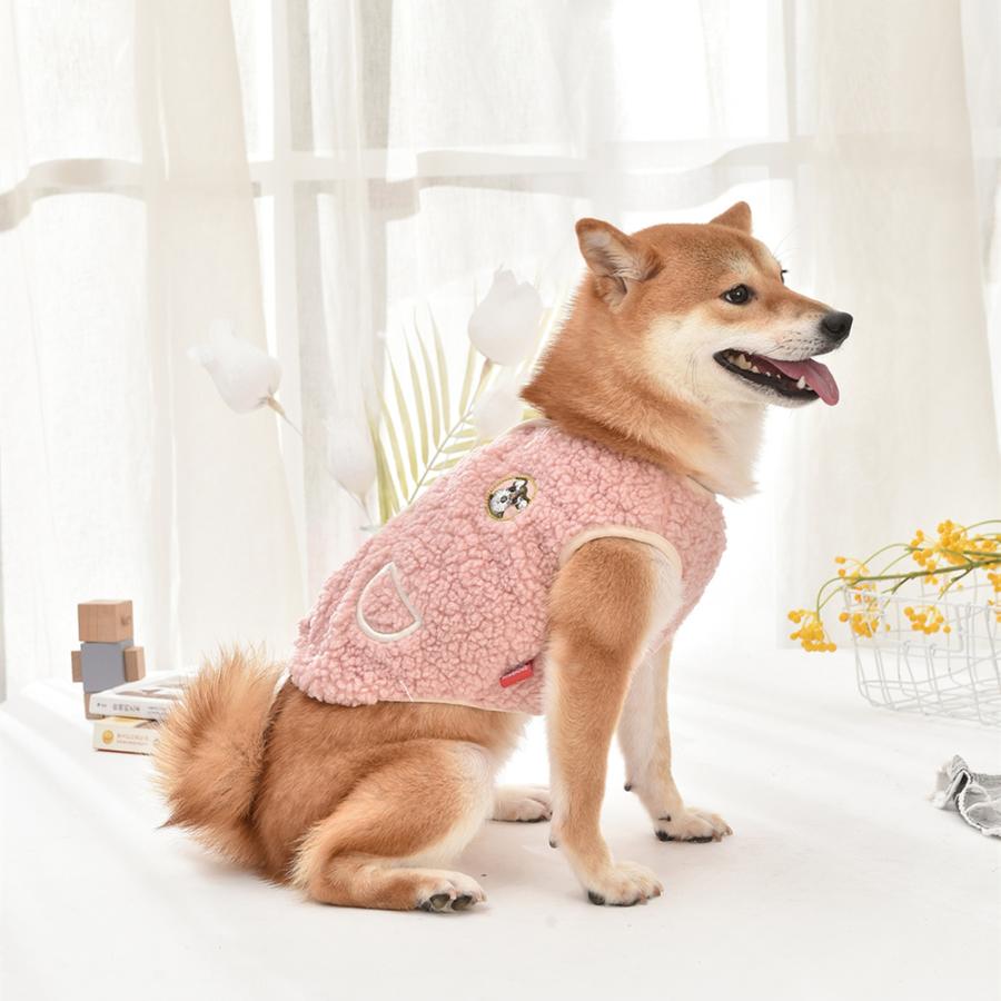 新品 犬 犬服 秋冬 ベスト パーカー ペット服 猫 小型犬 ドッグウェア 背中ボタン開き おしゃれ 暖かい 可愛い 刺しゅう FS07｜qsimainoqpet｜09