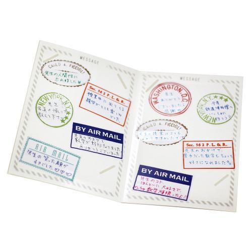 寄せ書き色紙 メモリアルパスポート 旅券型よせがき色紙 10年版 レッド｜qsizo｜02