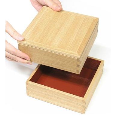 重箱 5寸白木二段重箱 内朱 /モダン重箱シリーズ |  | 01