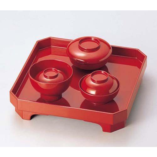 越前塗　御祝膳 祝い膳 越前漆器 無地 木製祝い膳 総朱 : 漆器久太郎 - 通販 - Yahoo