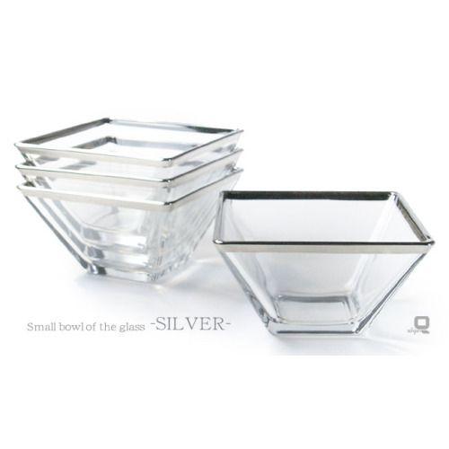 ガラスのスクエア小鉢 銀縁 １個 /重箱とあわせてご購入なら1,980円（税込） | 