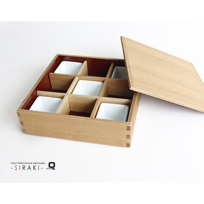 重箱 6.5寸白木一段重箱 内朱 |  | 03