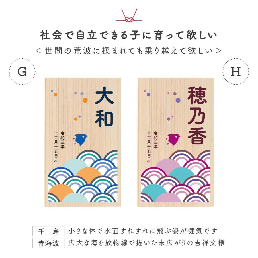 名前札 Lサイズ おしゃれな和柄 名入れ無料 出産祝い プレゼント ギフト 端午の節句 初節句 節句飾り 五月人形 子供の日 コンパクト プレート 木札の画像