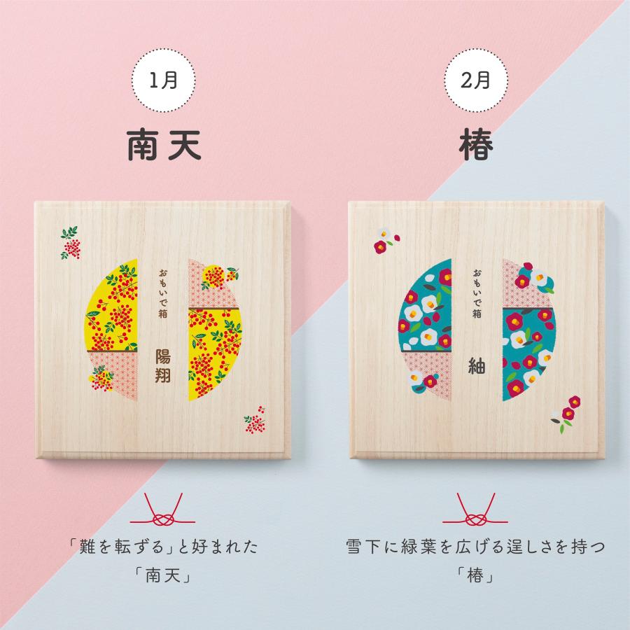 誕生月 おもいで箱 おしゃれ 和柄 名入れ無料 出産祝い プレゼント ギフト 名入れ 赤ちゃん ベビー 初節句 お七夜 内祝い オーダー 誕生日プレゼント 送料無料 |  | 05