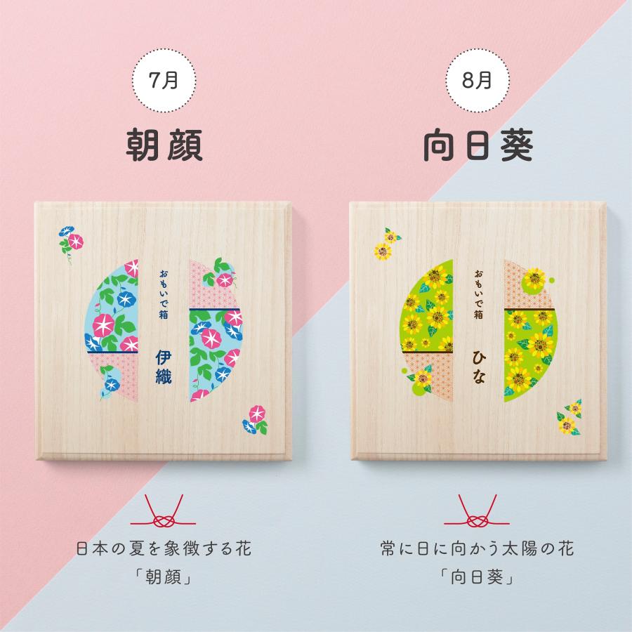 誕生月 おもいで箱 おしゃれ 和柄 名入れ無料 出産祝い プレゼント ギフト 名入れ 赤ちゃん ベビー 初節句 お七夜 内祝い オーダー 誕生日プレゼント 送料無料 |  | 08