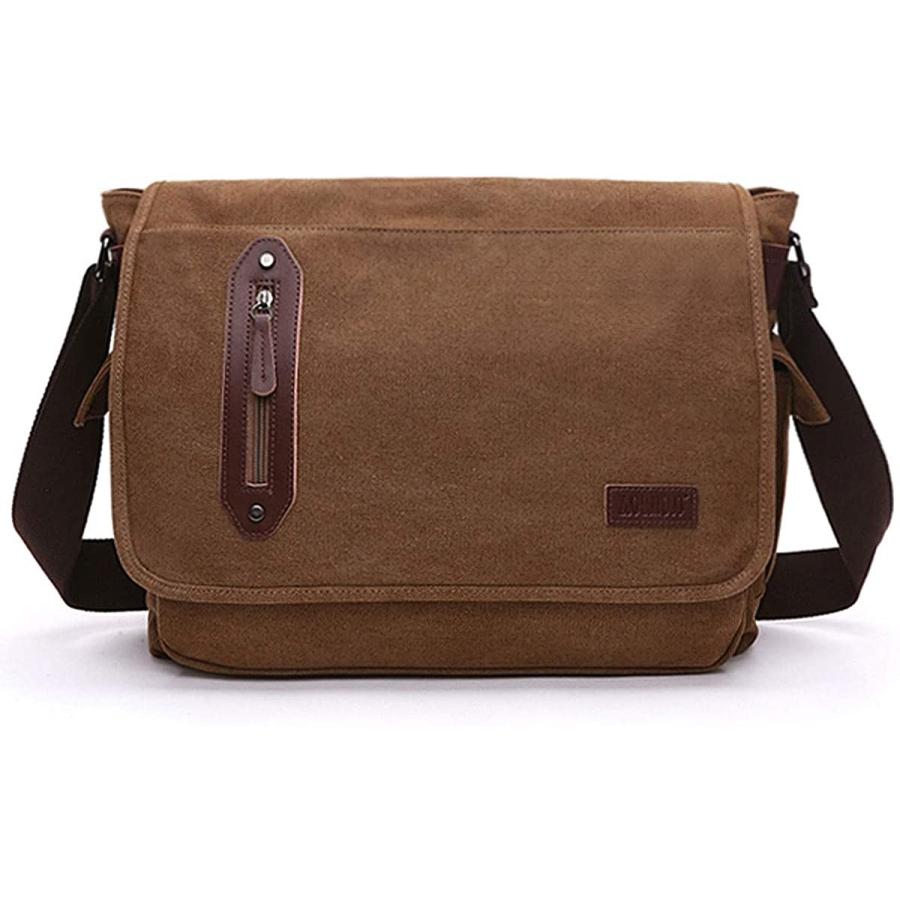 国内認定代理店 メッセンジャーバッグ メンズ ショルダーバッグ 蓋付き 帆布 書類かばん コーヒー 即納分あり Www Superavila Com