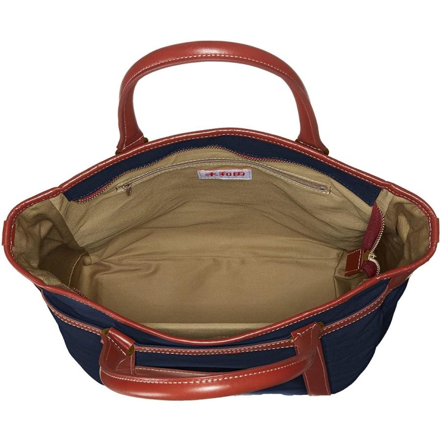 翌日発送可能 キワダ トートバッグ 本革帆布コンビ 木和田 鞄の聖地兵庫県豊岡市製 B4サイズ対応 ショルダーとの2way仕様 ネイビー バッグ