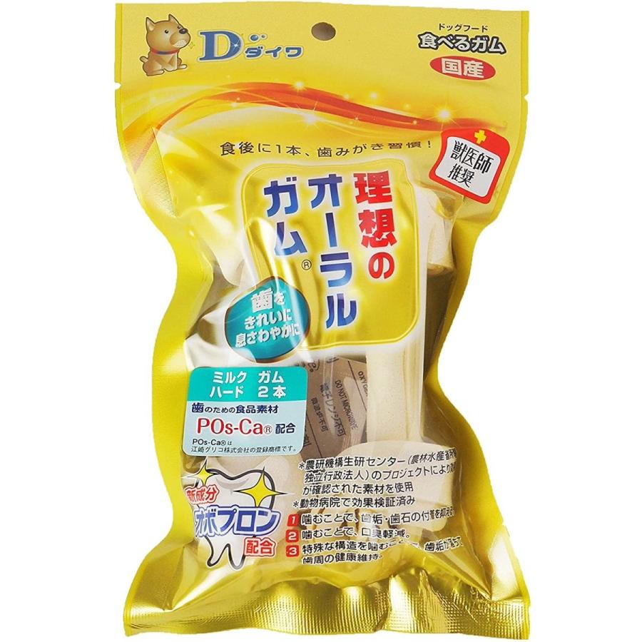 ダイワ 犬用おやつ 国産 骨型 オーラルガム ミルク ハード M 2本 Quad Store 通販 Yahoo ショッピング