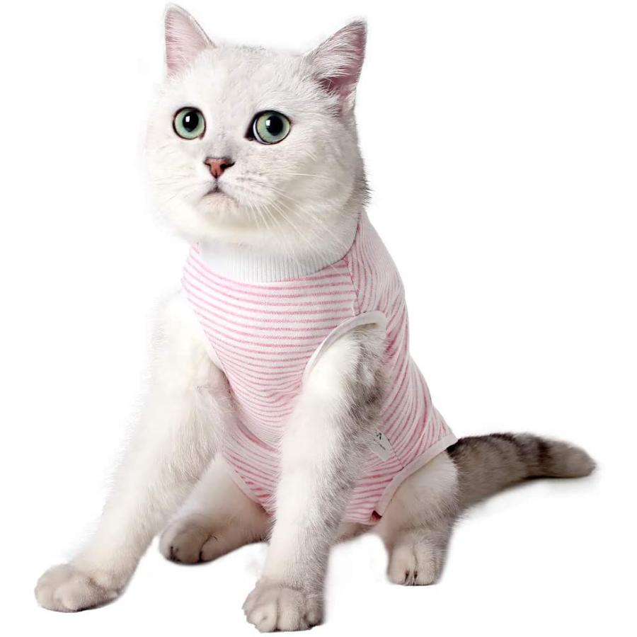 術後服 猫用 ペット術後ウェア 介護服 皮膚保護 不妊手術 傷口保護 避妊 傷舐め 引っ掻き防止 手術用 男の子 女の子 兼用 M ピン Jcidade Com Br