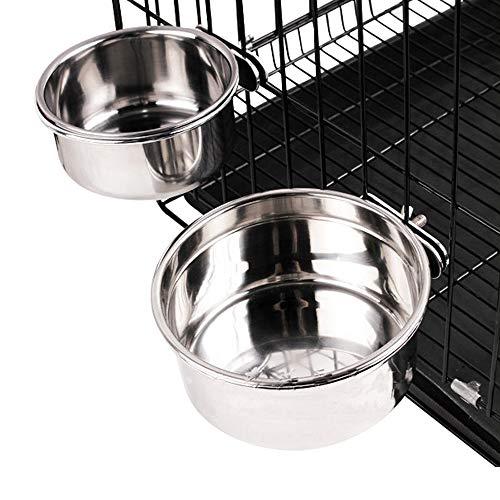Ihollyペットボウル ハンガー ゲージ用 ステンレス製 ハンガー食器 餌入れ お水入れ 取り外し可能 高さ調節可能 猫 犬 うさぎ 小動 Visiomed Co Za