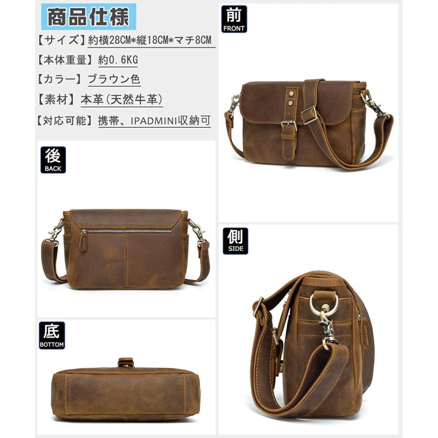 Lannsyne ショルダーバッグ メンズ 本革 サコッシュ メンズ ミニショルダーバッグ Ipadmini対応 軽量 カジュアルバッグ 斜 011 Quad Store 通販 Yahoo ショッピング