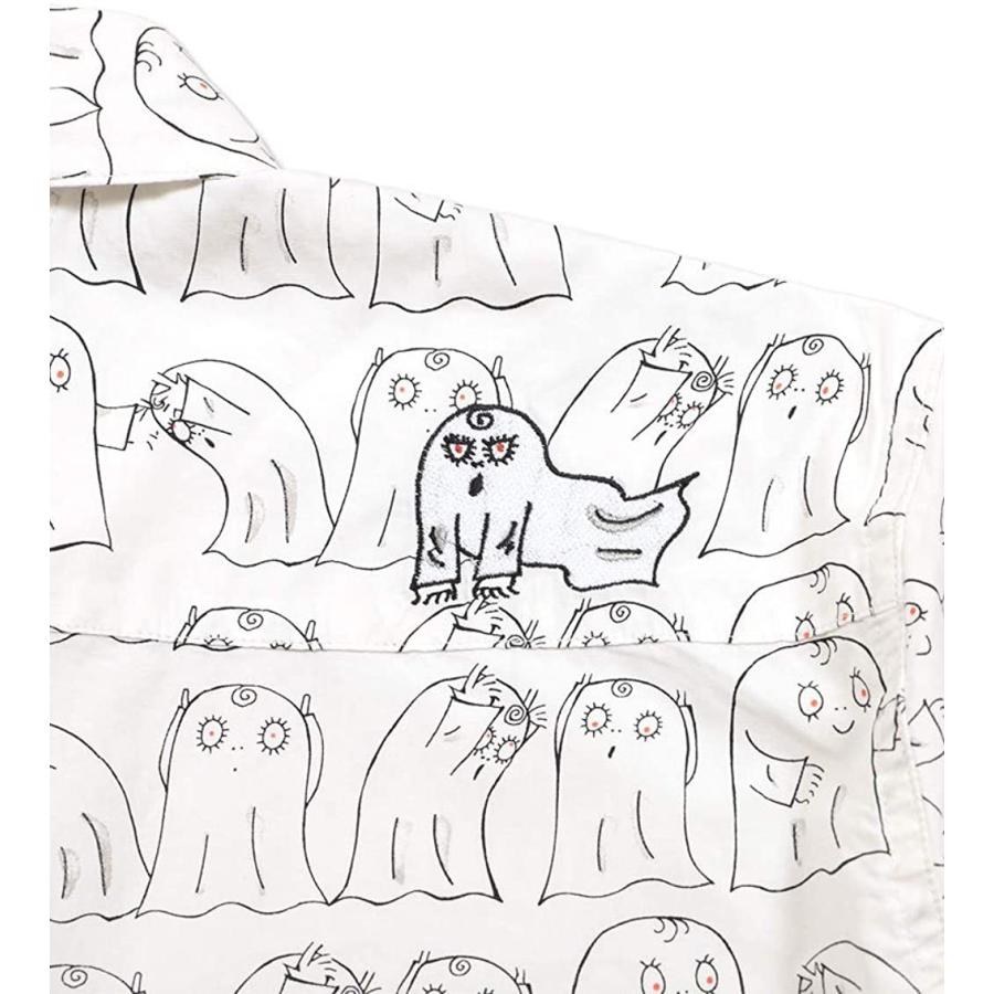 グラニフ Graniph コラボレーション 総柄 シャツ ラーバン ラボリーナ パターン おばけのラーバン ホワイト メンズ レ Quad Store 通販 Yahoo ショッピング