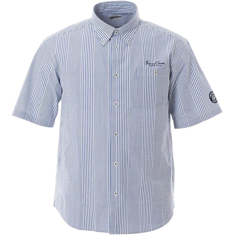 高速配送 シナコバ Sina Cova 半袖ボタンダウンシャツ メンズ カジュアル ストライプ ホワイト系 L 注目ブランド Vyojivansathi Roshani Net