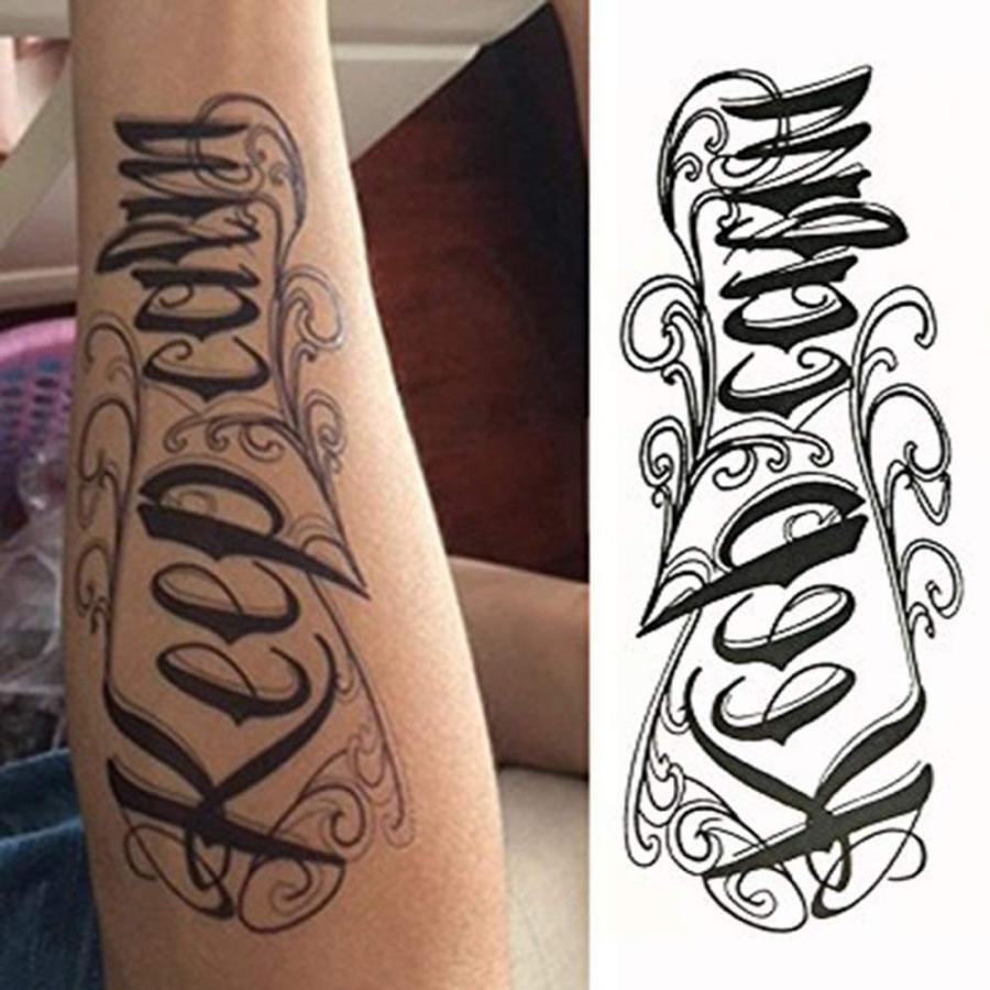 Yesallwas タトゥーシール リアル 大判 8枚セット 和柄 英語 文字 時計 薔薇 髑髏 入れ墨シール 和彫り 防水 長持ち 刺青シ Quad Store 通販 Yahoo ショッピング