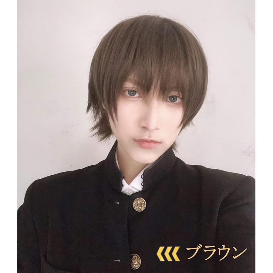 ウィッグ かつら メンズ ショート 自然 男装 黒 フルウィッグ 原宿 人気 イケメン ファッション ゆるふわ 耐熱 変装 男女兼用 ネット Quad Store 通販 Yahoo ショッピング