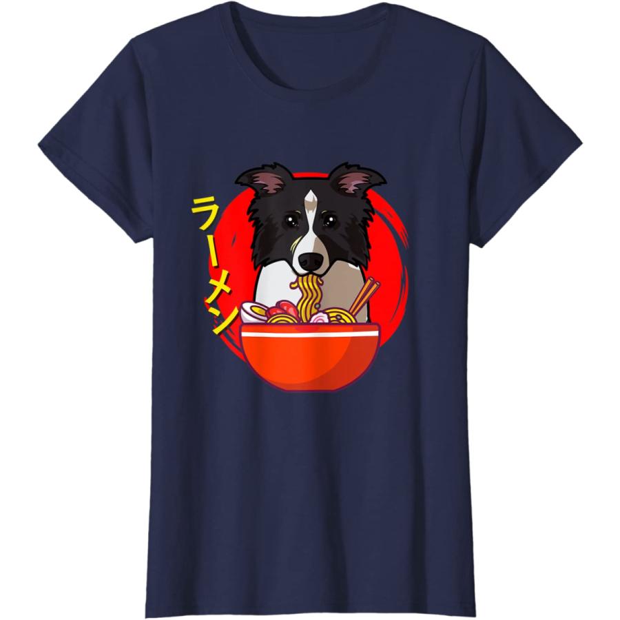 カワイイアニメ ボーダーコリー 日本のラーメン Tシャツ Quad Store 通販 Yahoo ショッピング