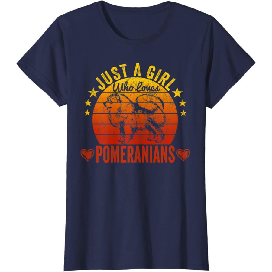 Just A Girl Who Loves Pomeranians おかしな英語フレーズ Tシャツ Quad Store 通販 Yahoo ショッピング