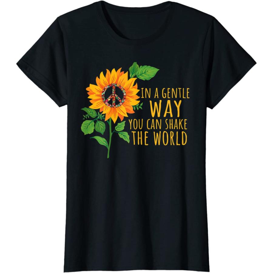 世界を震撼させるひまわりの名言 ヒッピー ヒッピー Tシャツ Quad Store 通販 Yahoo ショッピング