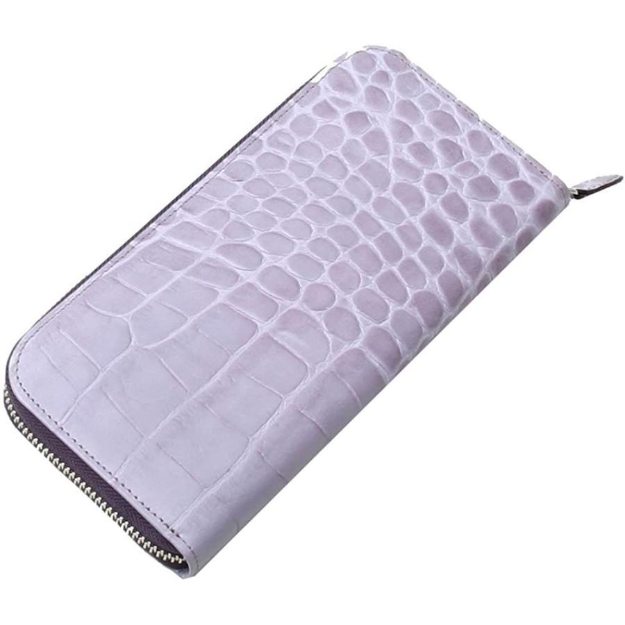 期間限定特価 パープル 64 クロコ型押しラウンド長財布 カロンガ アイソラ Isola 財布 Photographes Ocean Indien Com