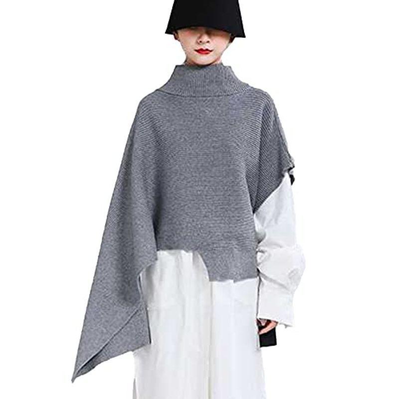 リアル 冬 秋 エレガント 大人 ポンチョ アシンメトリー ニット プルオーバー オフタートル アシメ マリアマーファ 春 おしゃ 可愛い かわいい トップス Www Abccapitalbank Co Ug