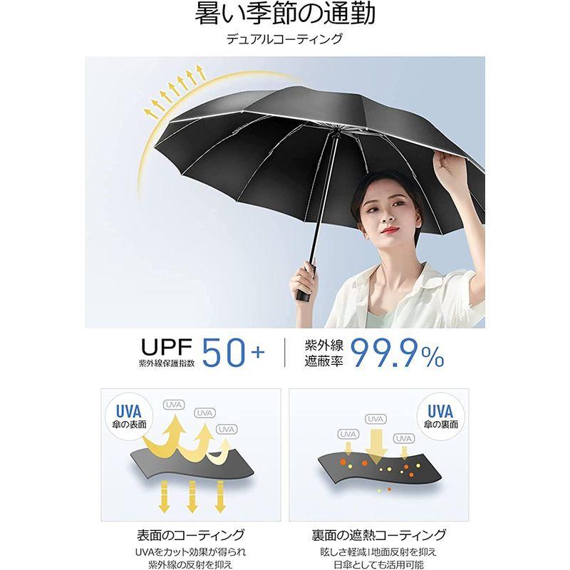 即納特典付き折りたたみ傘 2023新版 超大12本骨・反射テープ付き ワンタッチ レディース 逆折り式 おりたたみ 折り畳み傘 メンズ 大きい 自動開閉 財布、帽子、ファッション小物 折りたたみ傘 超大12本双骨・逆折り式 折り畳み傘 大きい ワンタッチ