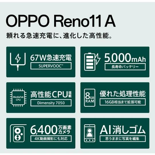 Reno 「新品・未開封品」SIMフリー OPPO Reno11 A [ダーク Reno 「新品・未開封品」SIMフリー OPPO Reno11 A [ダーク