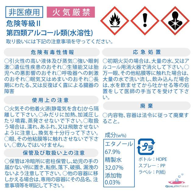 除菌アルコール75　シャワーポンプタイプ 500ml 20本入り |  | 03