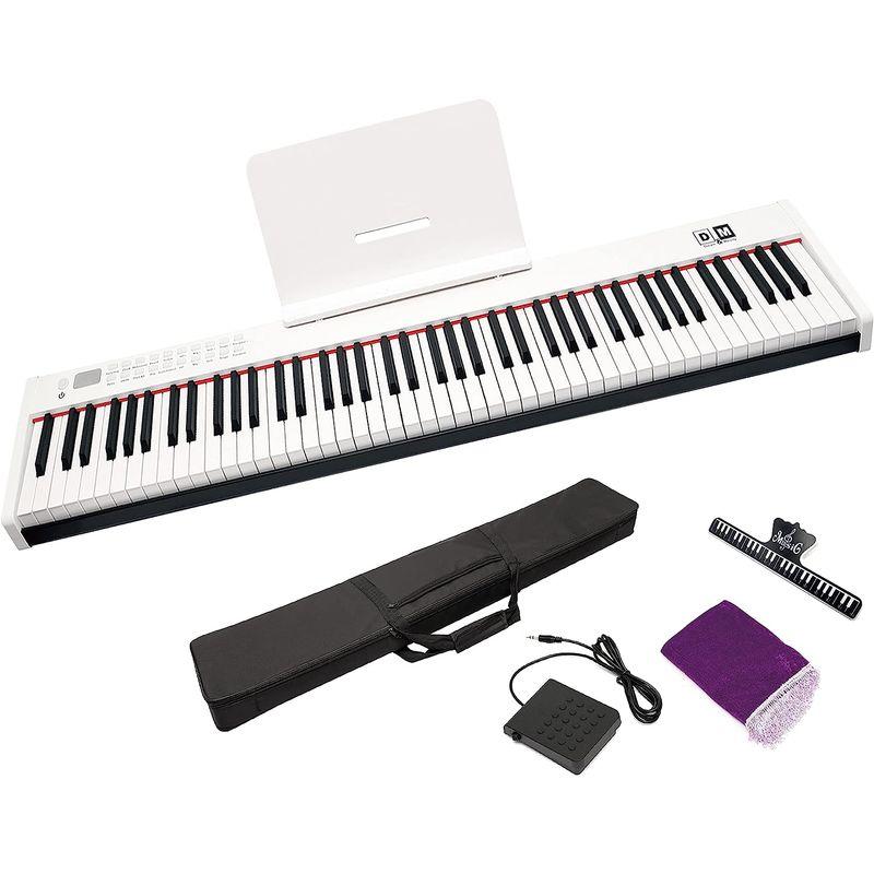 電子ピアノ　88鍵盤　キーボード　wifi　軽量　2色　楽器　DM　コンパクト　機能　サスティンペダル　練習　MIDI　Bluetoth