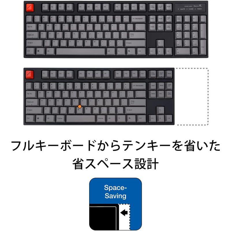 レコレクション キーボード ARCHISS Quattro TKL 有線 メカニカルキーボード CHERRY MX 青軸 テンキーレス 英語US ANSI配列 89キー